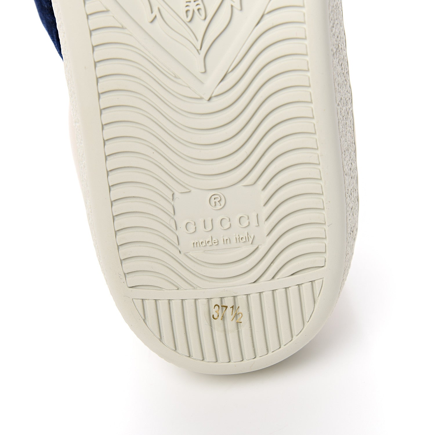 Gucci Calfskin Womens Velvet Bow Ace Sneakers 37.5 White 6 of 9