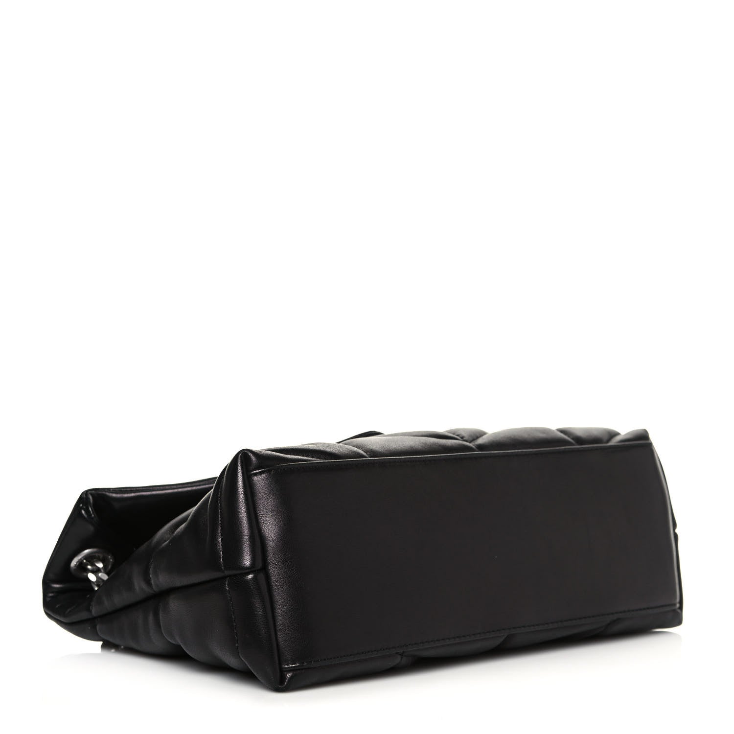 Saint Laurent Lambskin Quilted Small Loulou Puffer Monogram Chain Satchel Black 4 of 12