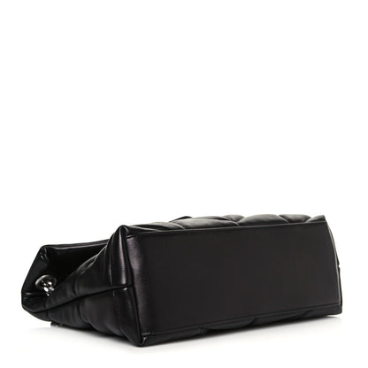 Saint Laurent Lambskin Quilted Small Loulou Puffer Monogram Chain Satchel Black 4 of 12