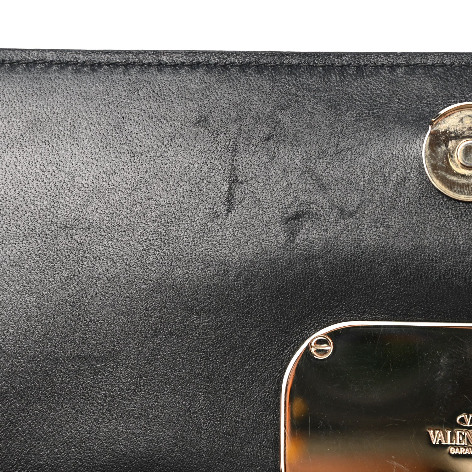 Valentino Garavani Silk Satin VCase Shoulder Bag Black 10 of 10