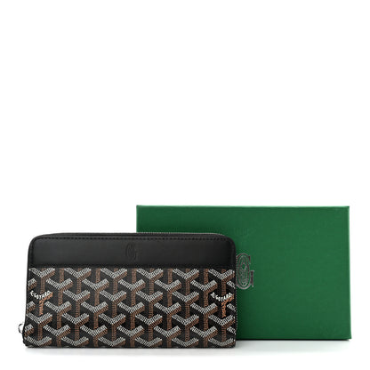 Goyard Goyardine Matignon Zip Around GM Wallet Black 7 of 7