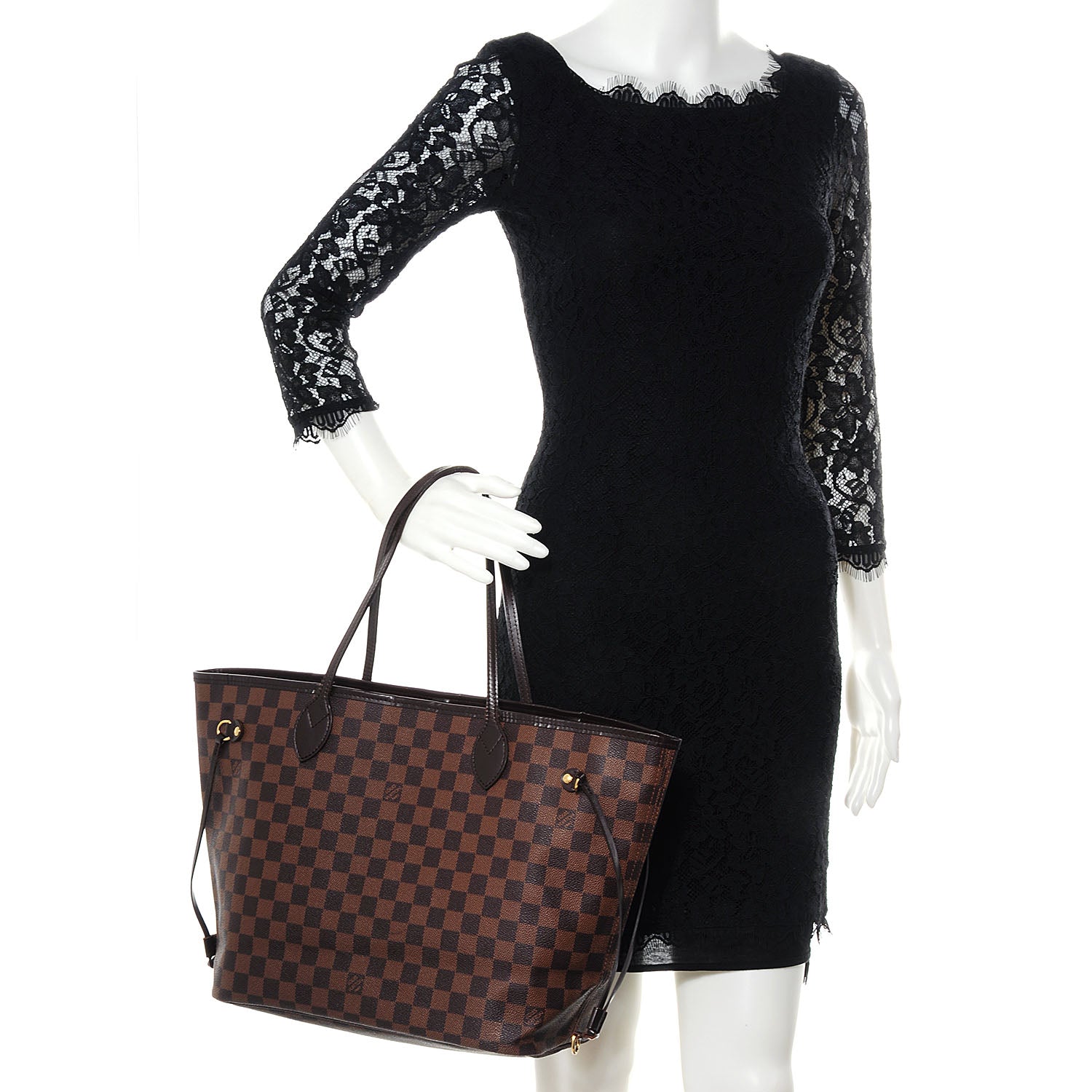 Louis Vuitton Damier Ebene Neverfull MM 2 of 7