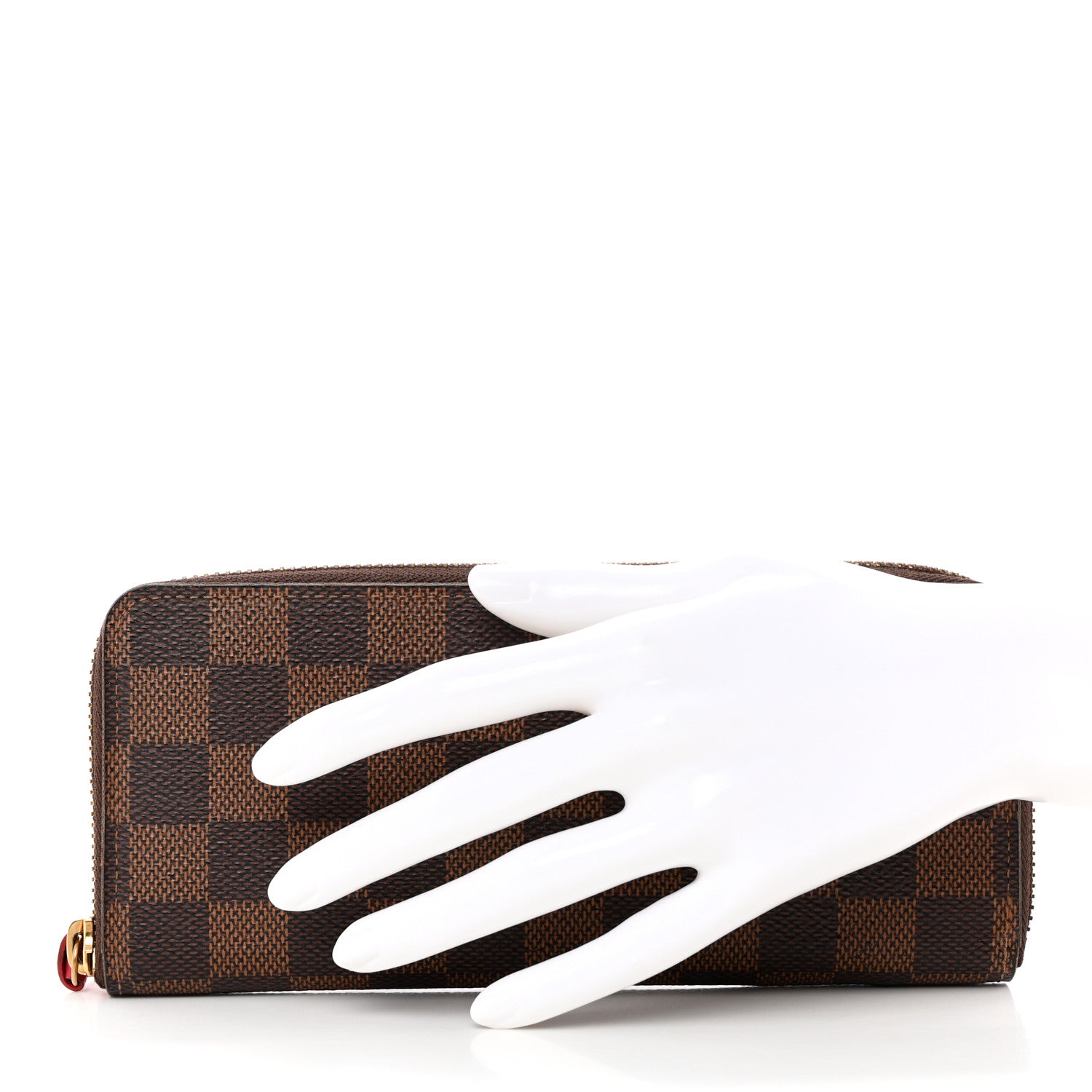 Louis Vuitton Damier Ebene Clemence Wallet Cherry 2 of 15