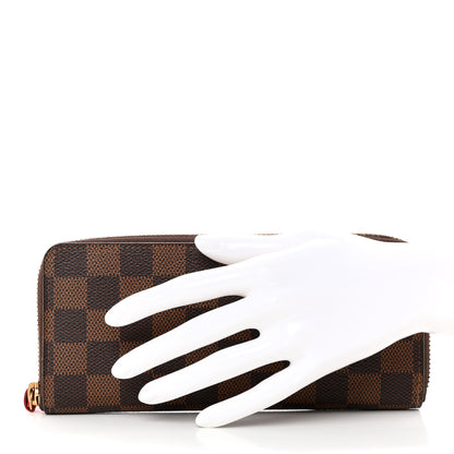 Louis Vuitton Damier Ebene Clemence Wallet Cherry 2 of 15