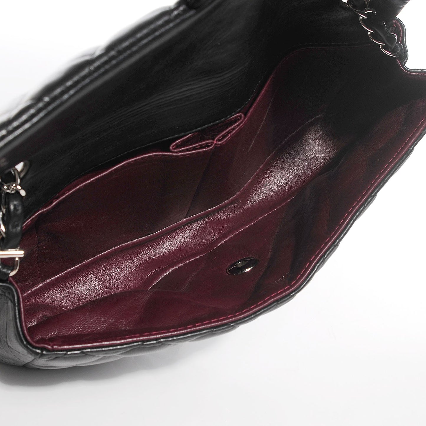 Lambskin Quilted East West Flap Black