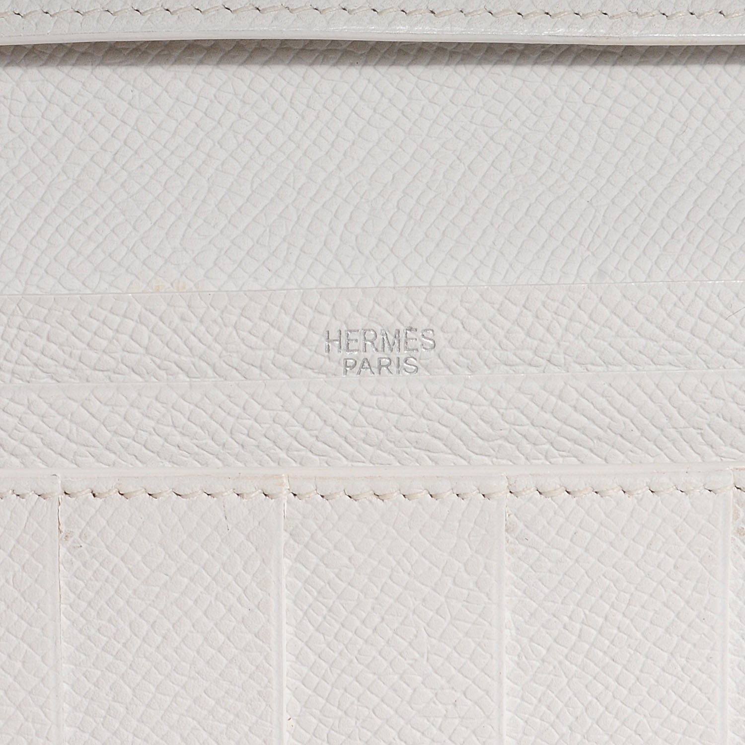 Hermes Epsom Bearn Gusset Wallet White 7 of 9
