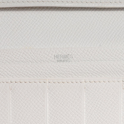 Hermes Epsom Bearn Gusset Wallet White 7 of 9