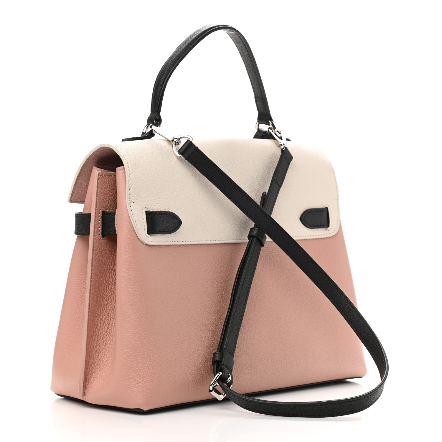 Louis Vuitton Soft Calfskin Lockme Ever Rose Ballet White Maito Black 3 of 9
