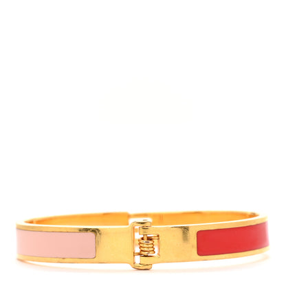 Fendi Enamel Fendista Bracelet M Gold Pink Rosso 3 of 6