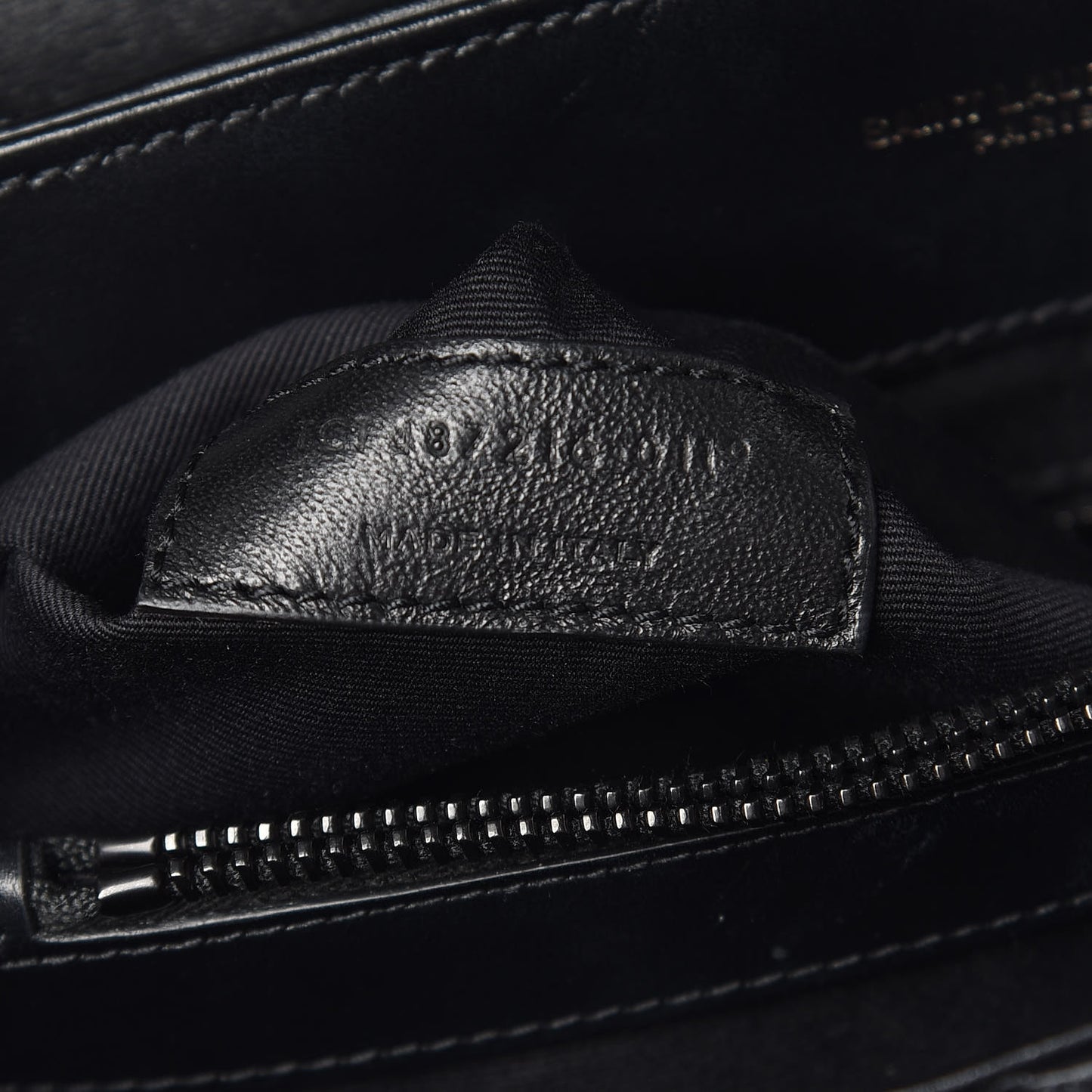 Calfskin Y Quilted Monogram Medium Loulou Chain Satchel Black