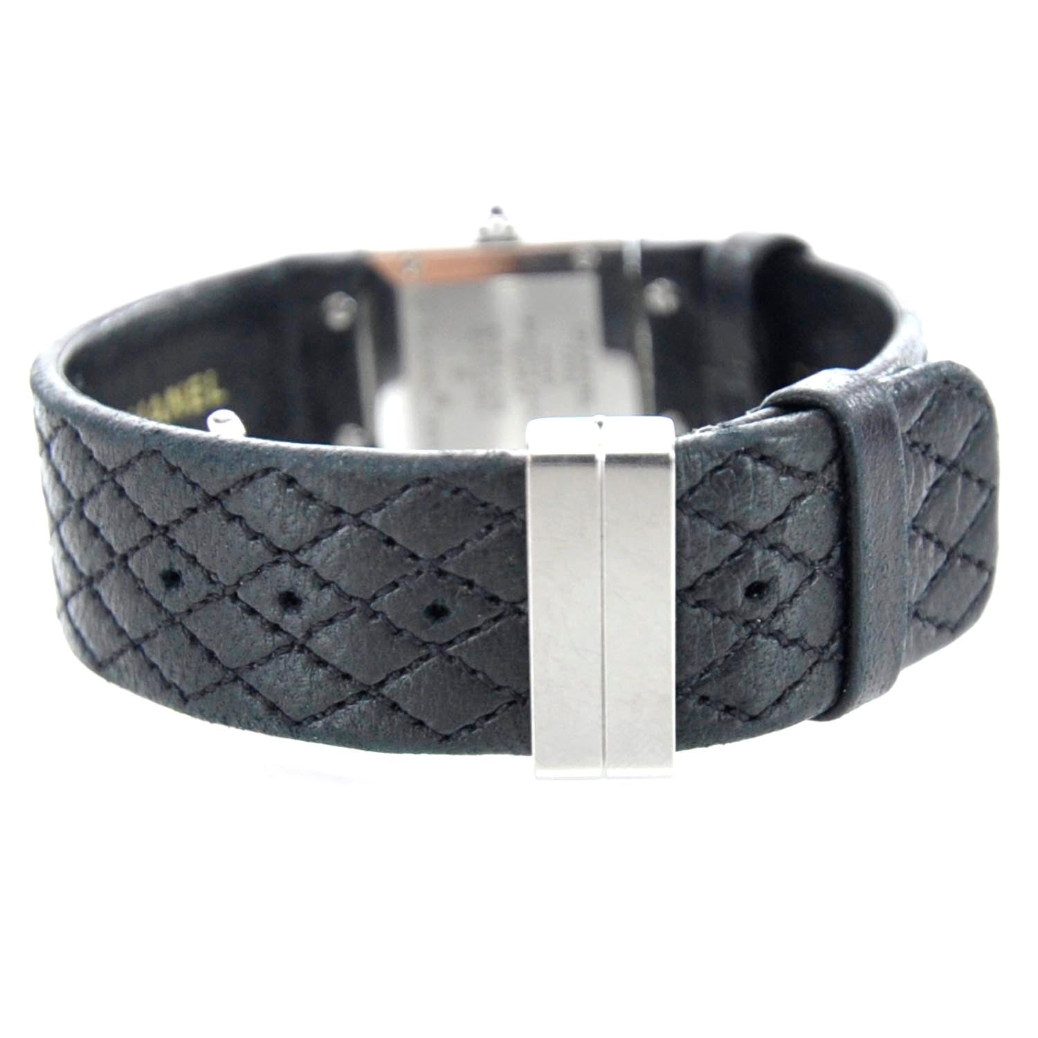 Chanel Stainless Steel Calfskin 19mm Quilted Matelasse Quartz Watch Black 8 of 10
