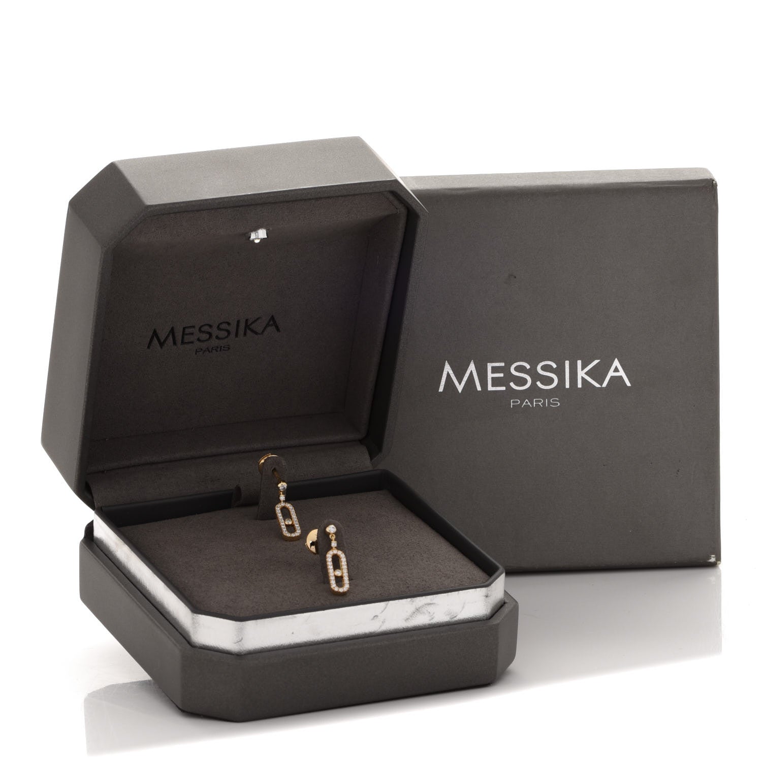 Messika 18K Yellow Gold Diamond Move Uno Stud Earrings 4 of 4