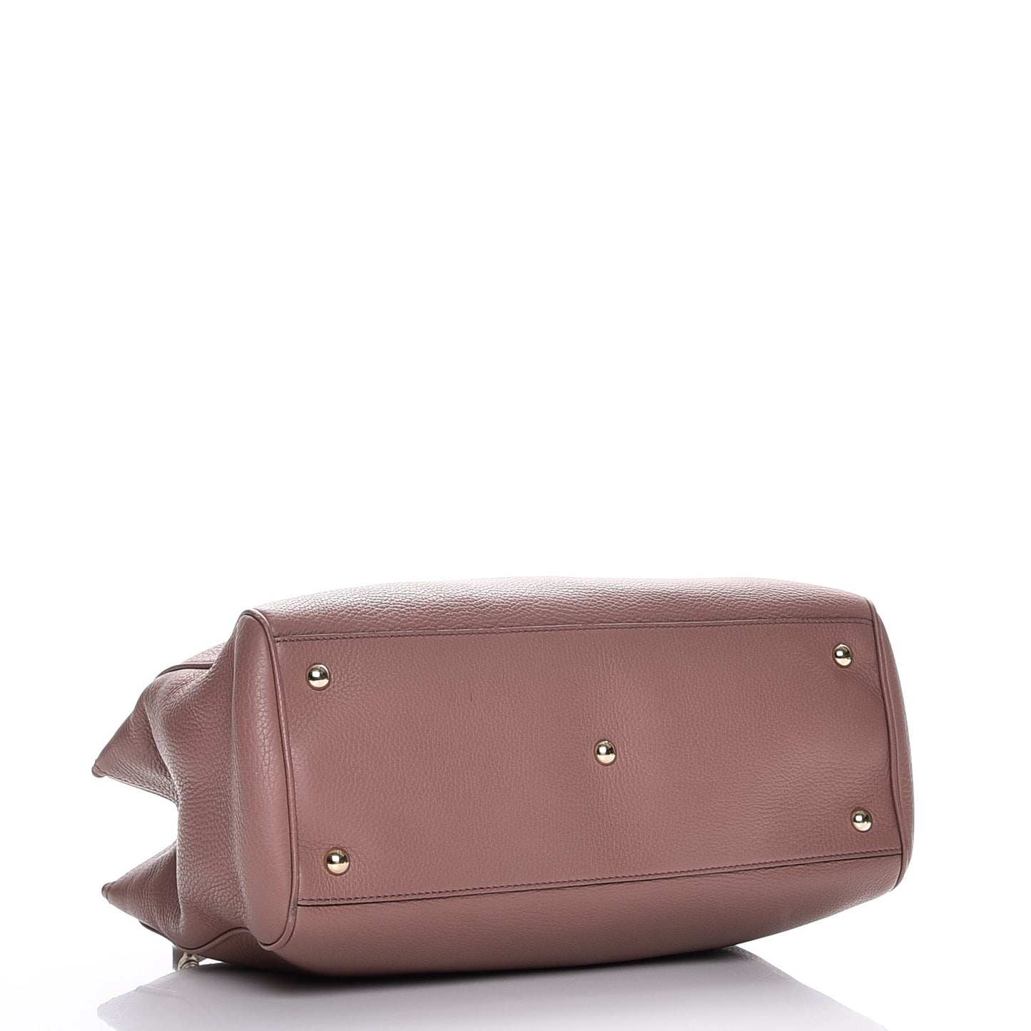 Pebbled Calfskin Medium Bamboo Shopper Tote Rosy Phard