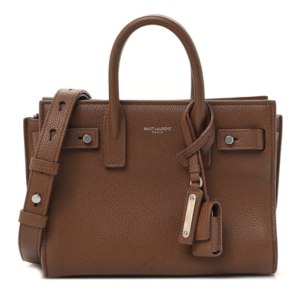 Saint Laurent Grained Calfskin Nano Supple Sac De Jour Moka 1 of 9