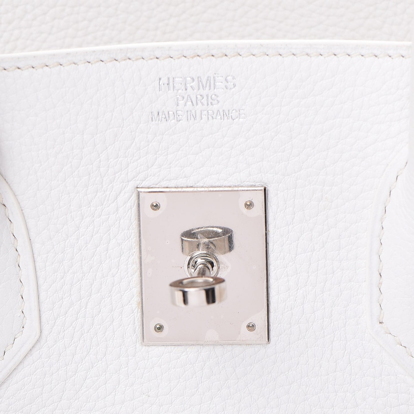 Taurillon Clemence Birkin 35 White