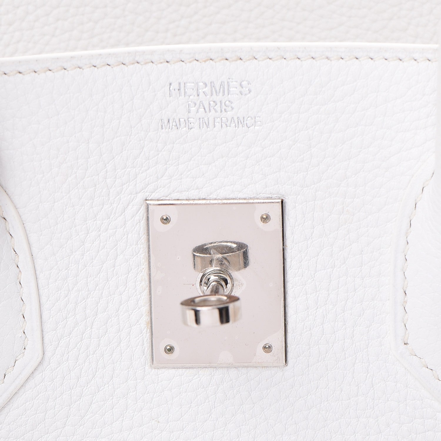 Hermes Taurillon Clemence Birkin 35 White 22 of 44