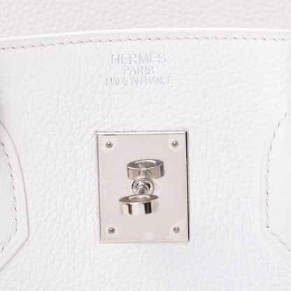 Hermes Taurillon Clemence Birkin 35 White 22 of 44