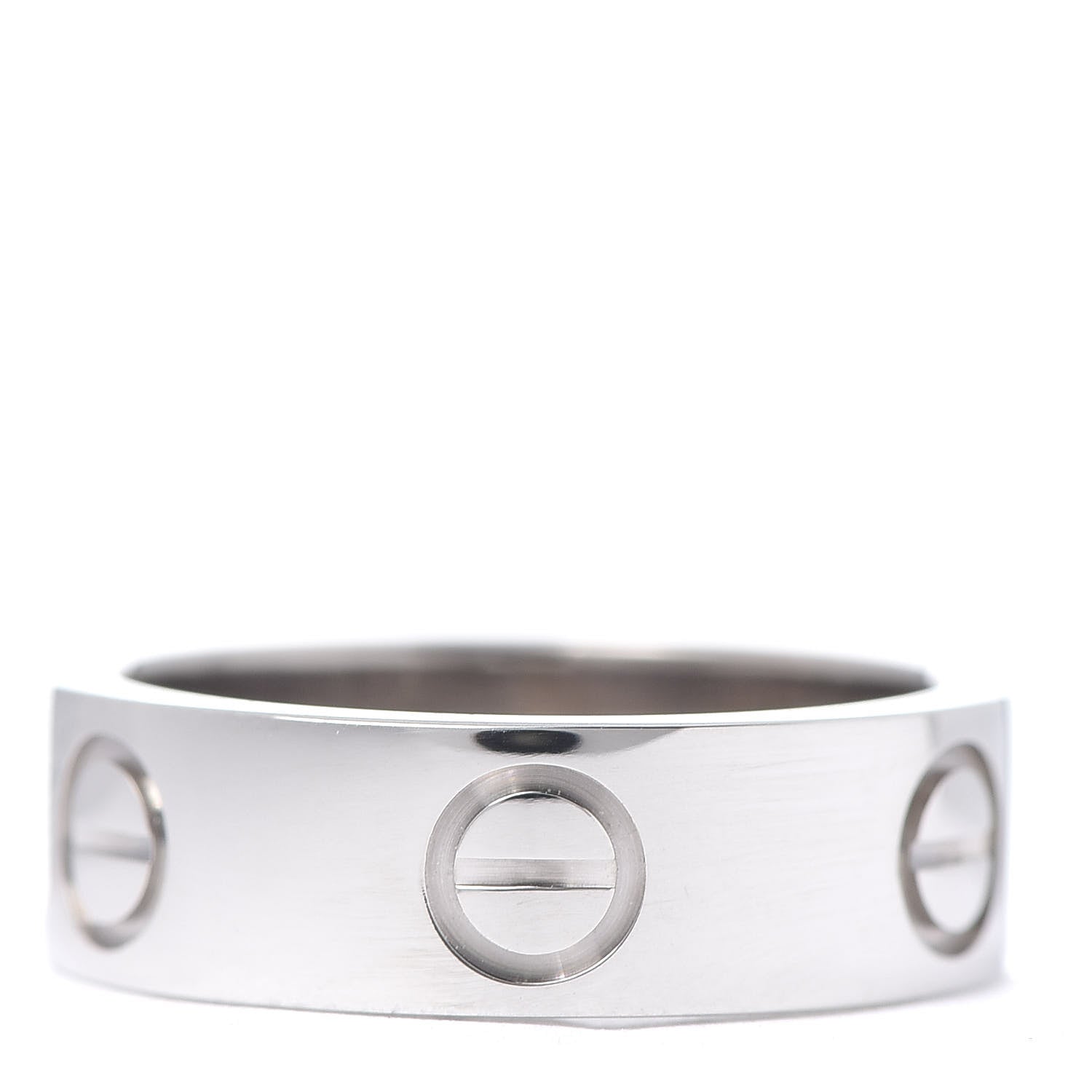 Cartier 18K White Gold 5.5mm LOVE Ring 48 4.5 3 of 4