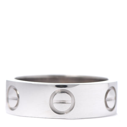 Cartier 18K White Gold 5.5mm LOVE Ring 48 4.5 3 of 4