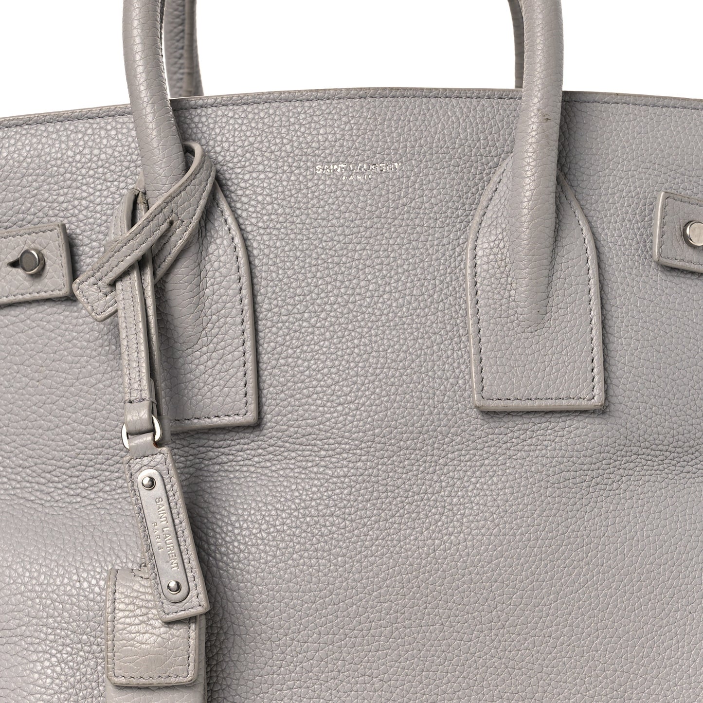 Grained Calfskin Small Supple Sac De Jour Grey