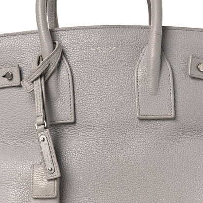 Saint Laurent Grained Calfskin Small Supple Sac De Jour Grey 9 of 19