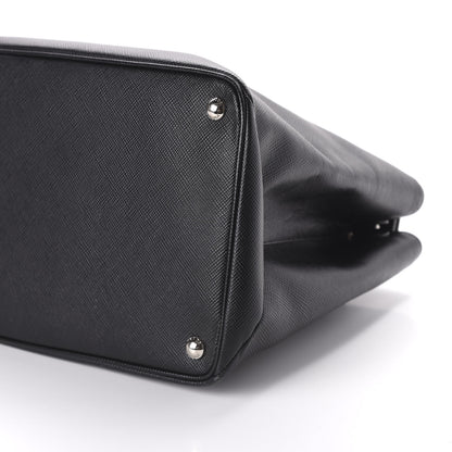 Prada Saffiano Cuir Twin Tote Black 7 of 9