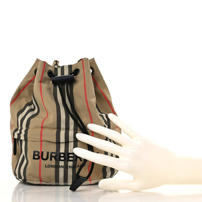 Burberry Econyl Icon Stripe Phoebe Drawcord Pouch Archive Beige 2 of 11