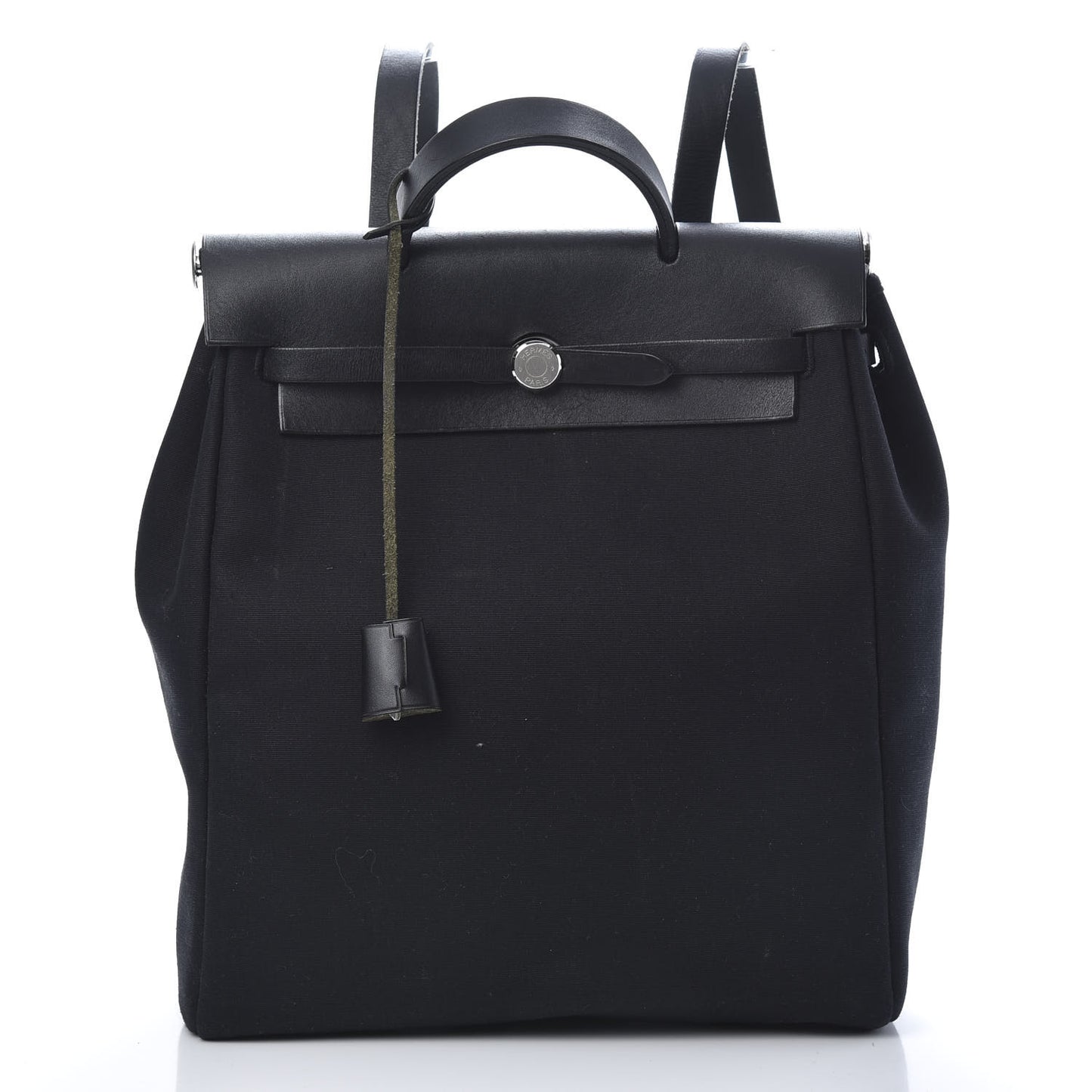 Toile Vache Calfskin Herbag 30 PM Backpack Black