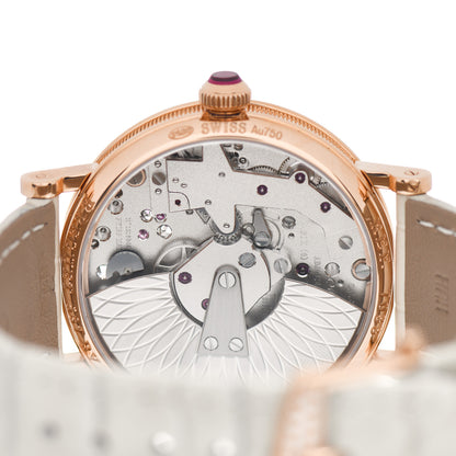 Breguet 18K Rose Gold Alligator Diamond Bezel 38mm Tradition Dame Skeleton Automatic Watch 7038BR/18/9V6 4 of 5