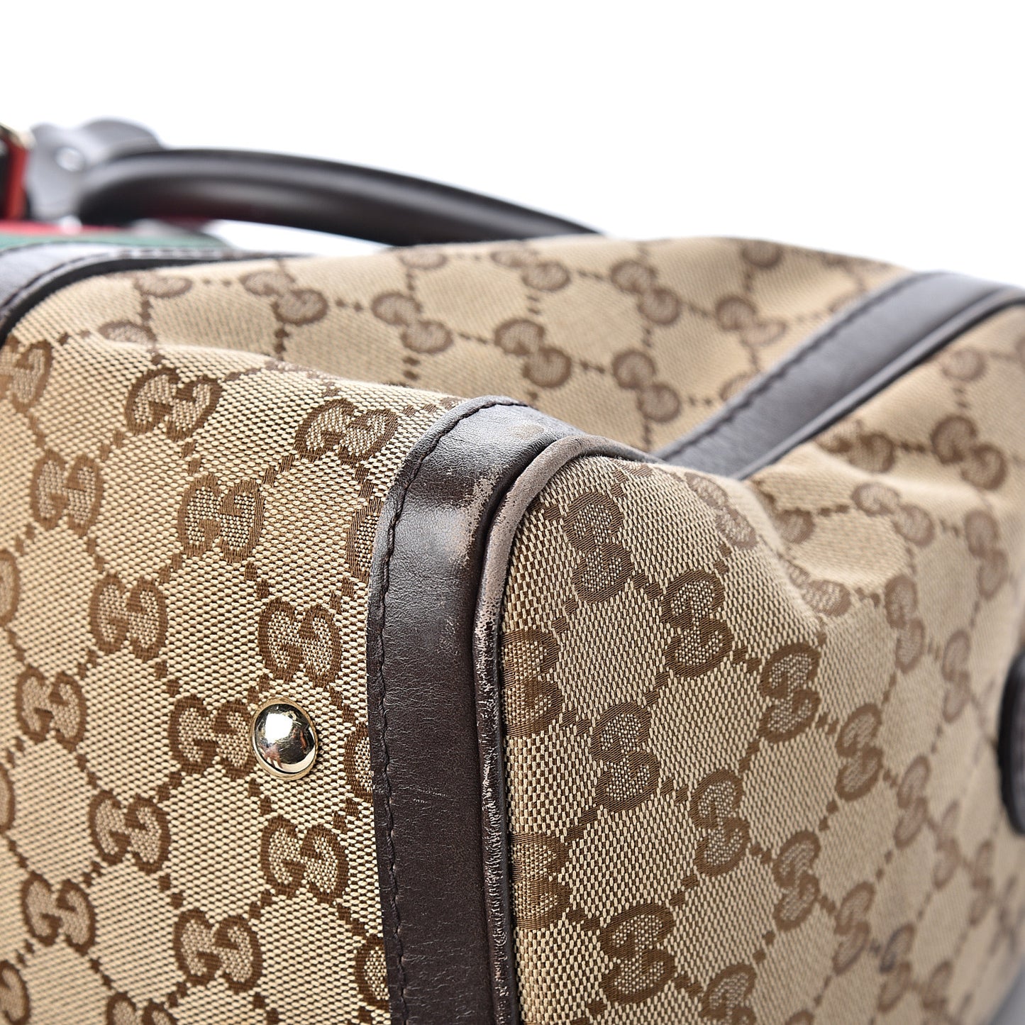 Monogram Vintage Web Medium Boston Dark Brown