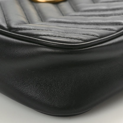 Gucci Calfskin Matelasse Small GG Marmont Chain Shoulder Bag Black 10 of 10