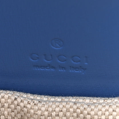 Gucci Boarded Dyana Lux Calfskin Web Mini Bamboo 1947 Top Handle Bag Blue 6 of 12
