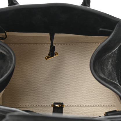 The Row Suede Soft Margaux 10 Bag Black 5 of 9