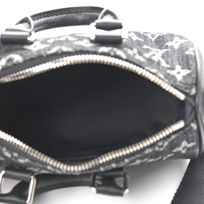 Louis Vuitton X NIGO Taurillon Monogram Denim Drip Keepall XS Black 5 of 8