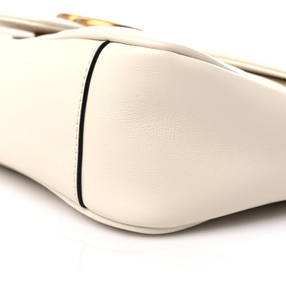 Gucci Calfskin Matelasse Small GG Marmont Shoulder Bag White 9 of 10