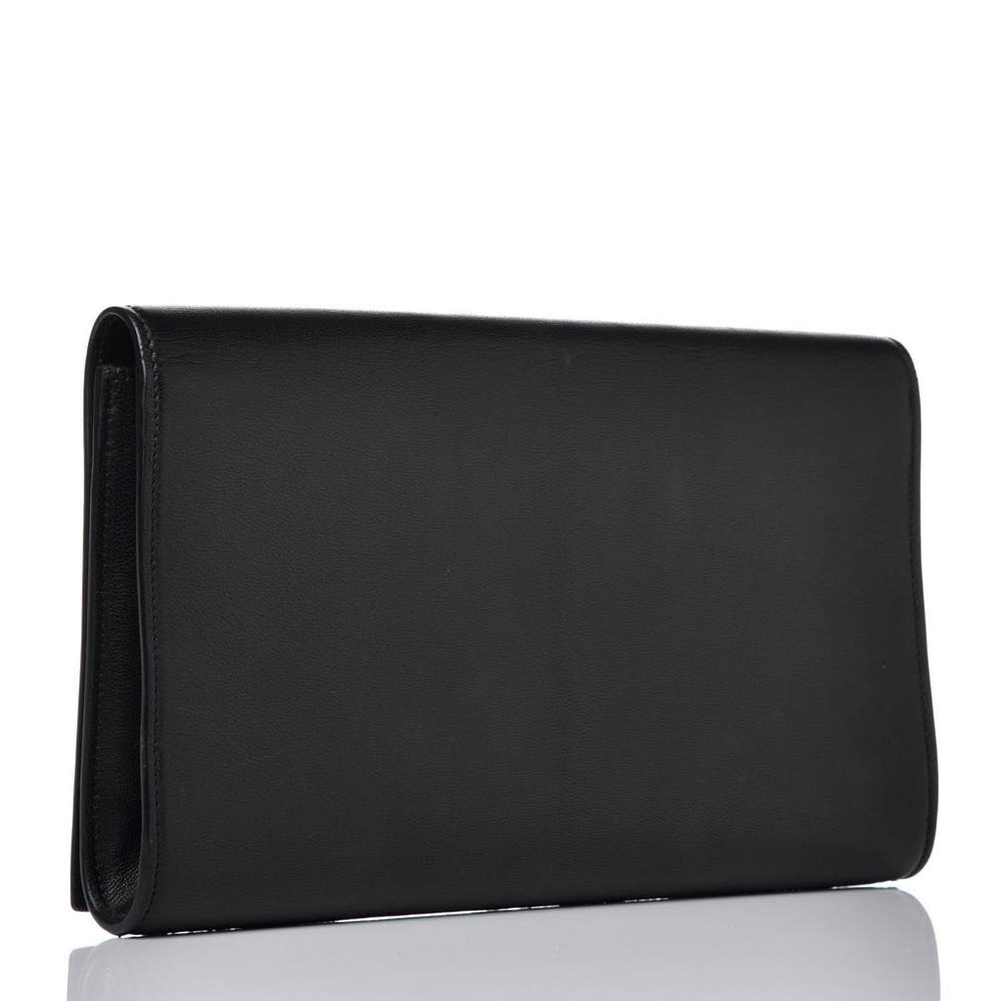 Goatskin Large Belle De Jour Clutch Black