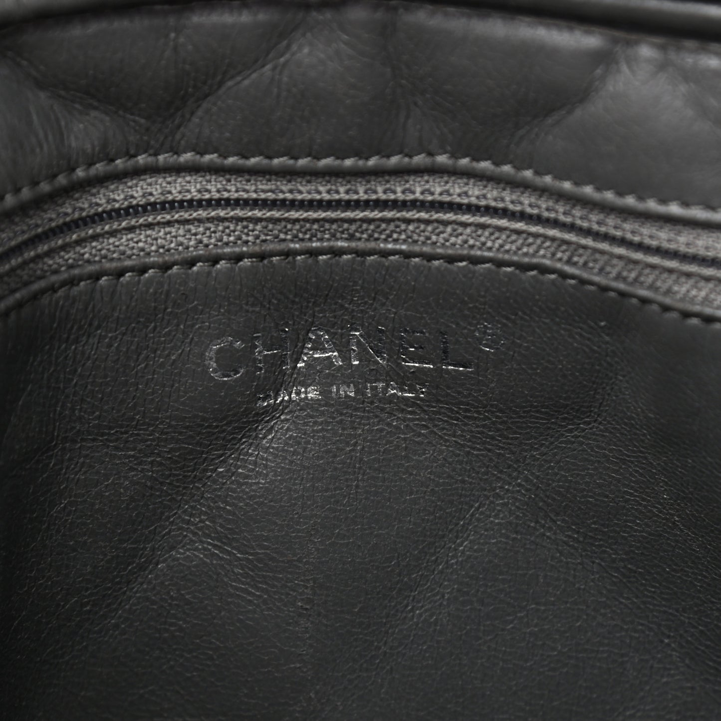 Aged Calfskin Quilted Large Reissue Camera Case Grey