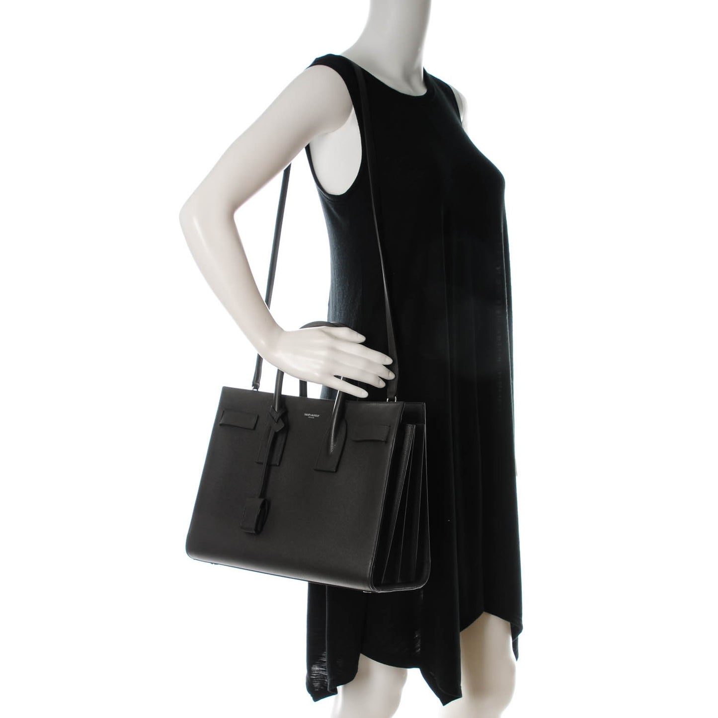 Grained Calfskin Small Sac De Jour Dark Anthracite