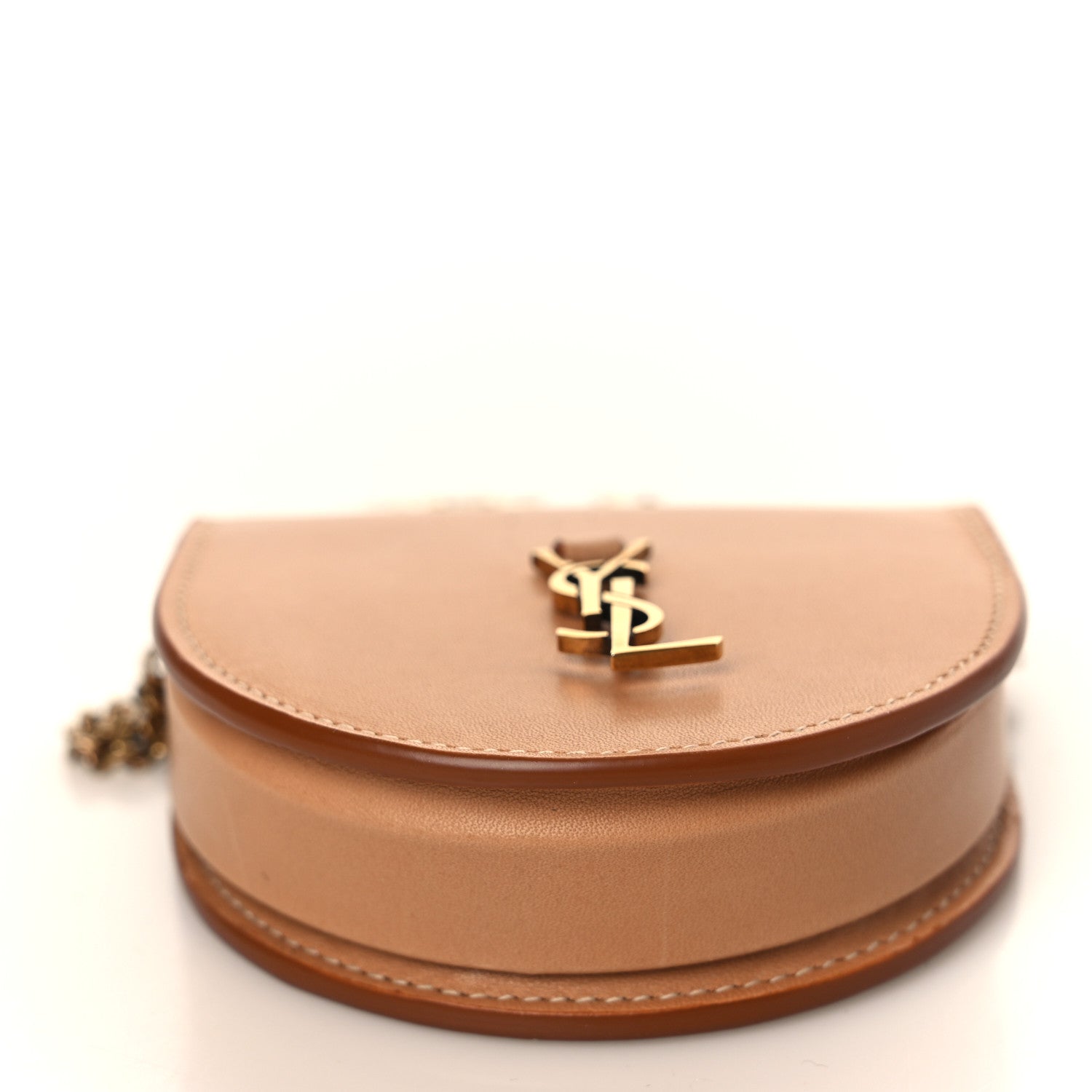 Saint Laurent Calfskin Monogram Baby Kaia Crossbody Bag Vintage Brown 7 of 9