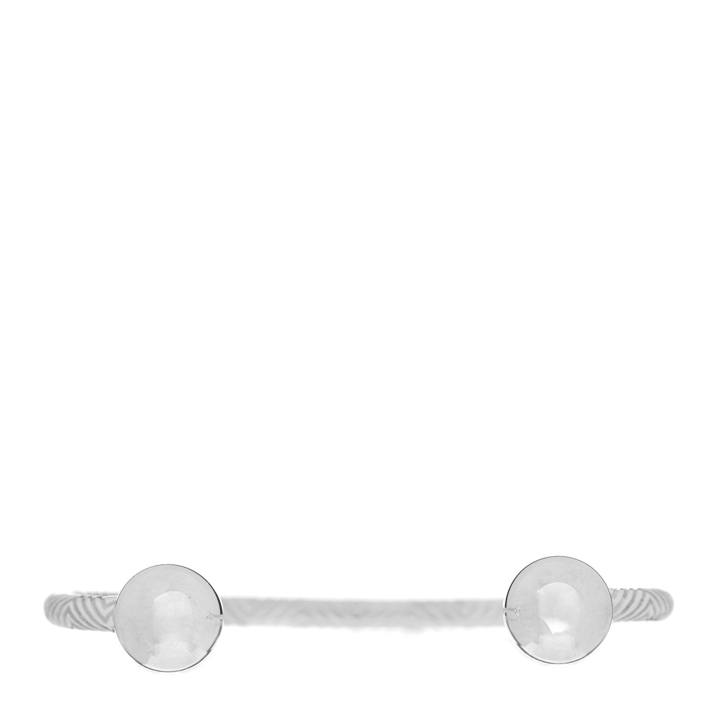 Sterling Silver Textured Barbell Cuff Bracelet