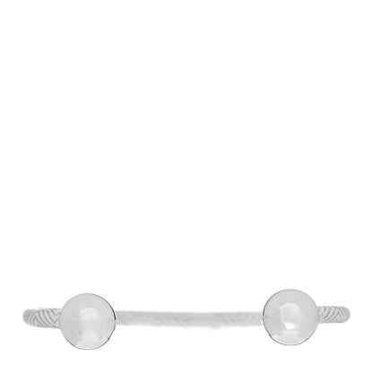 Tiffany Sterling Silver Textured Barbell Cuff Bracelet 1 of 4