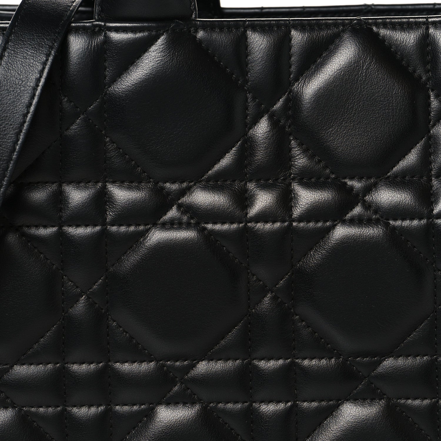 Christian Dior Calfskin Macro Cannage Medium Book Tote Black 8 of 12