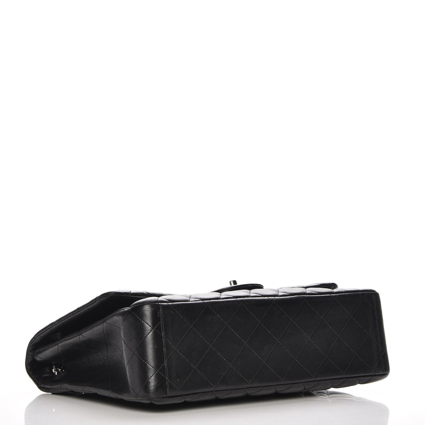 Lambskin Quilted Maxi Single Flap Black