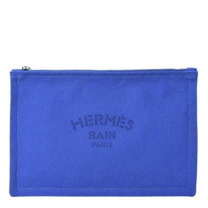 Hermes Toile Flat Yachting Pouch Bleu Electrique 1 of 6