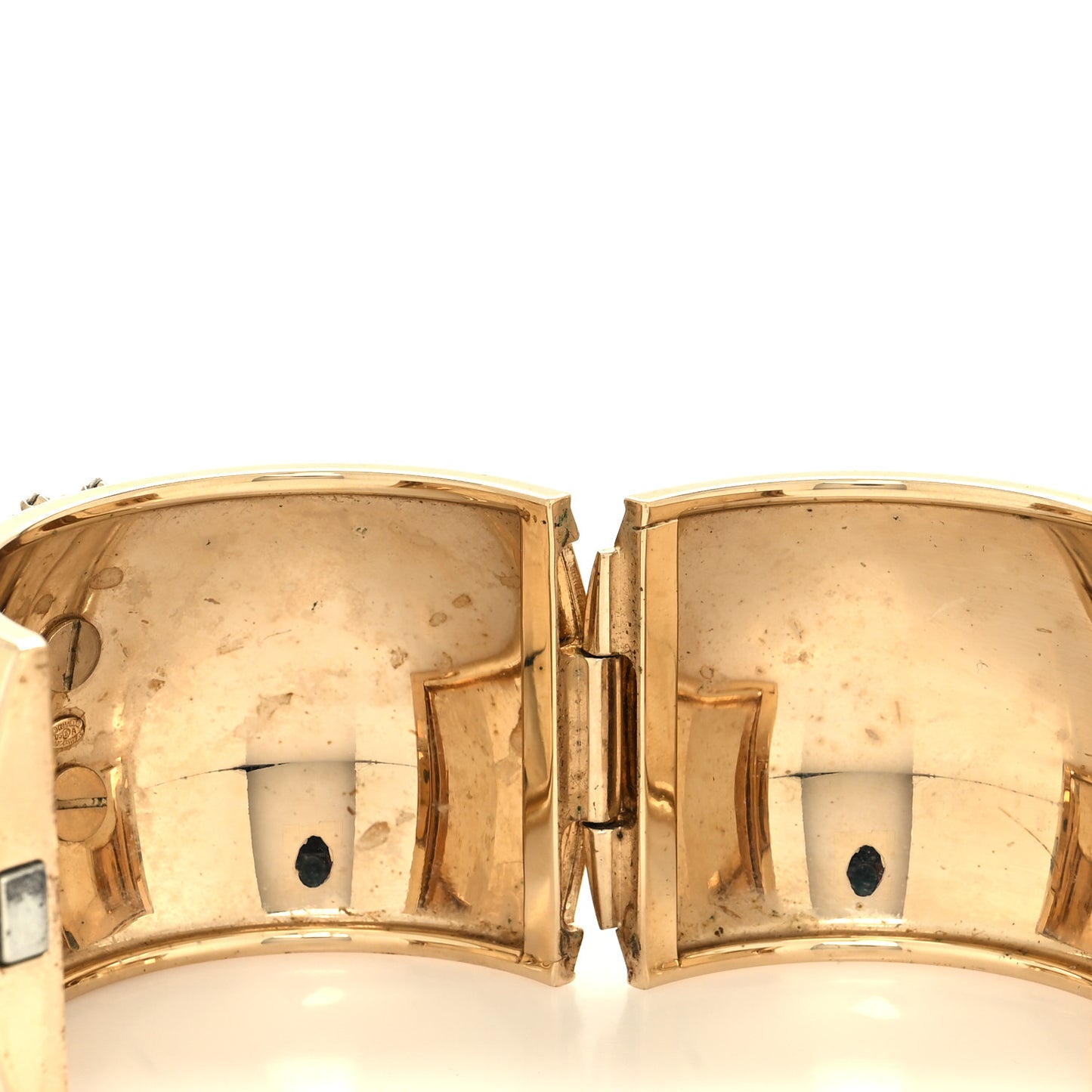 Crystal CC Cuff Bracelet Gold Multicolor