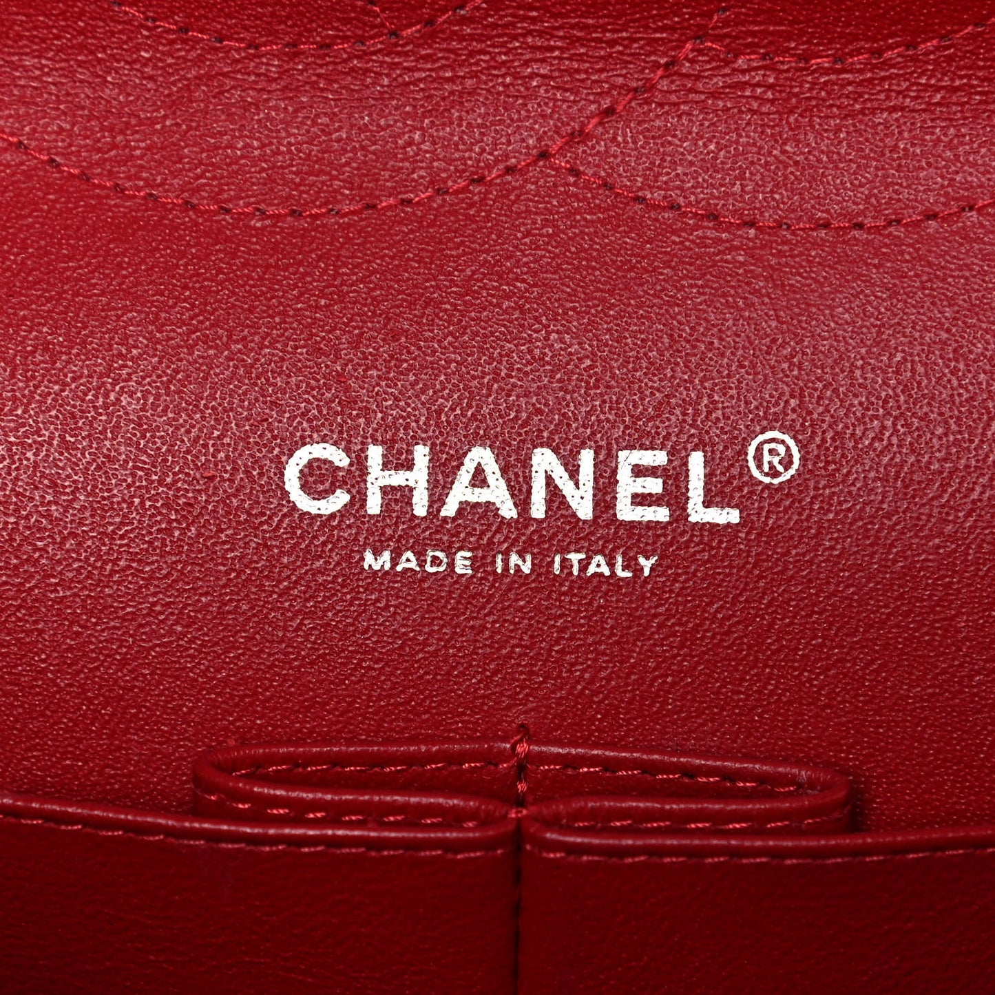 Caviar Quilted Jumbo Double Flap Red