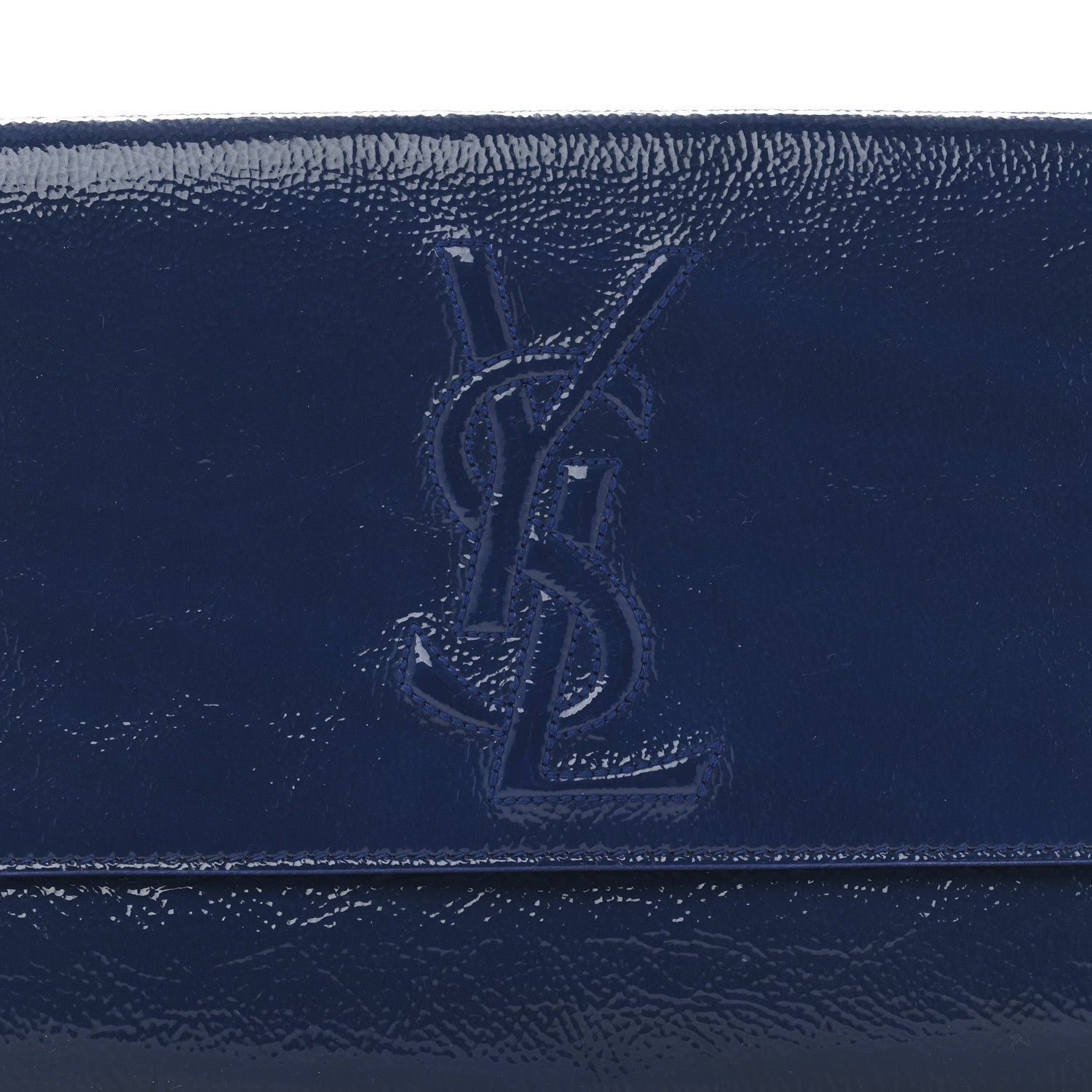Saint Laurent Textured Patent Monogram Large Belle De Jour Clutch Clutch 8 of 12