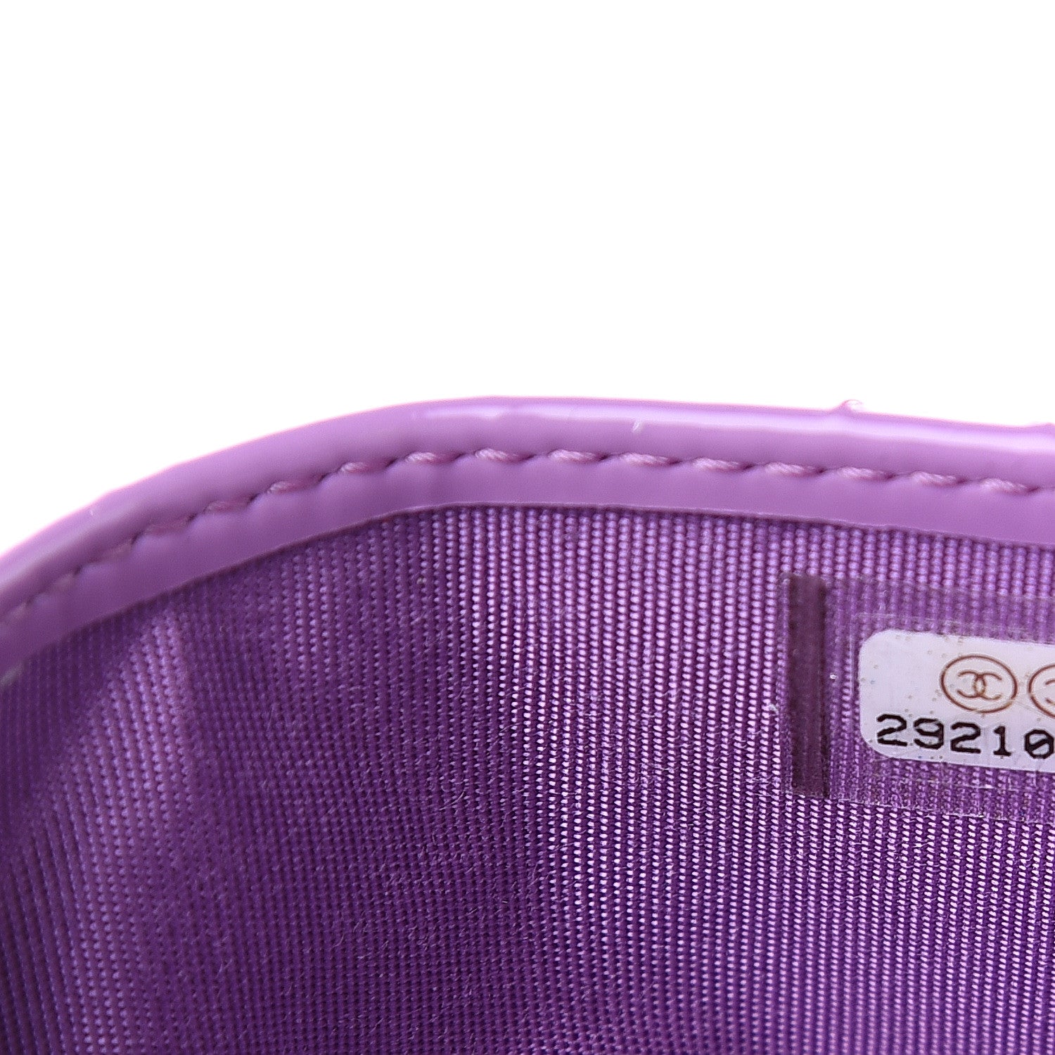 Chanel Patent Quilted Card Holder Purple 7 of 8