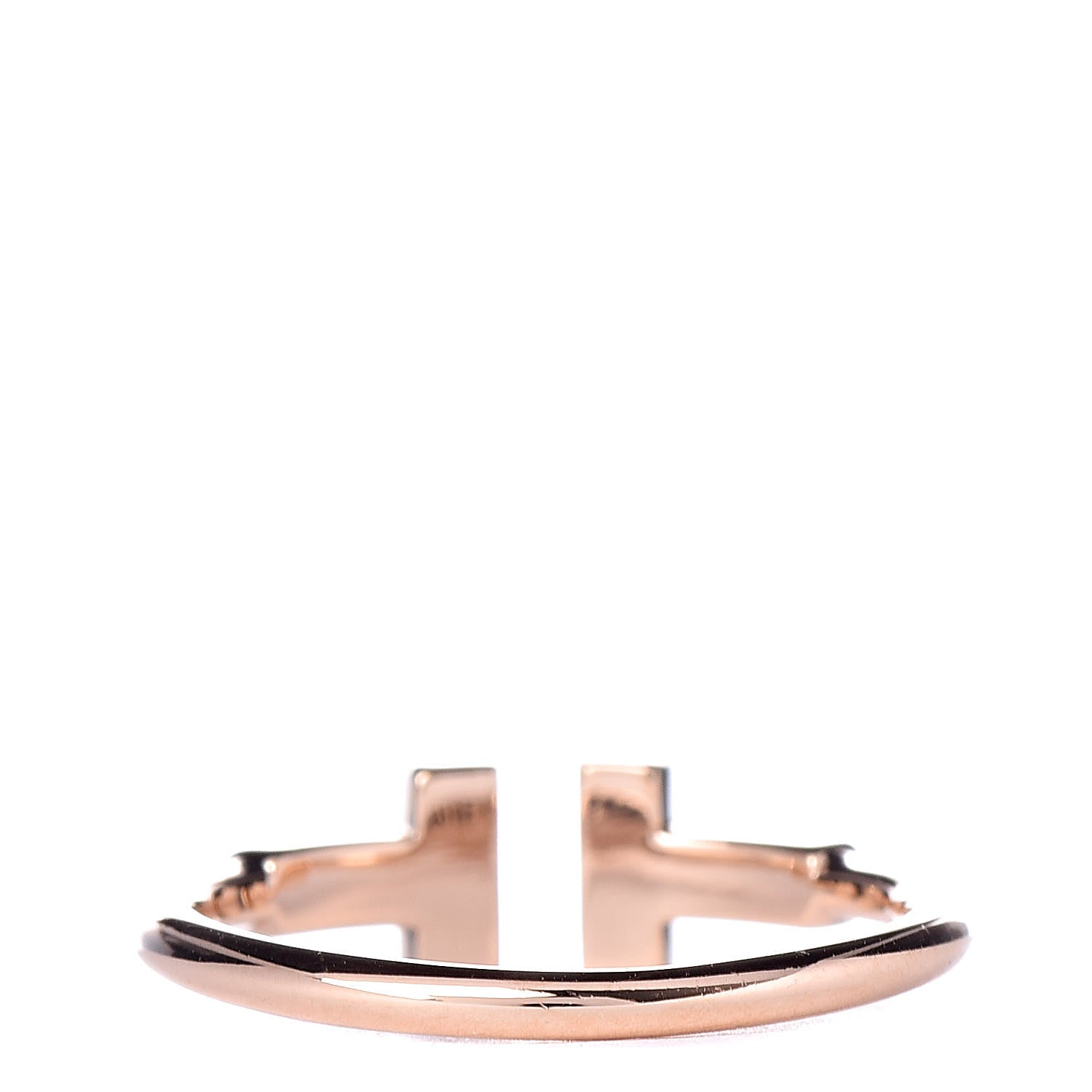 Tiffany 18K Rose Gold Diamond T Wire Ring 50 5.5 4 of 5