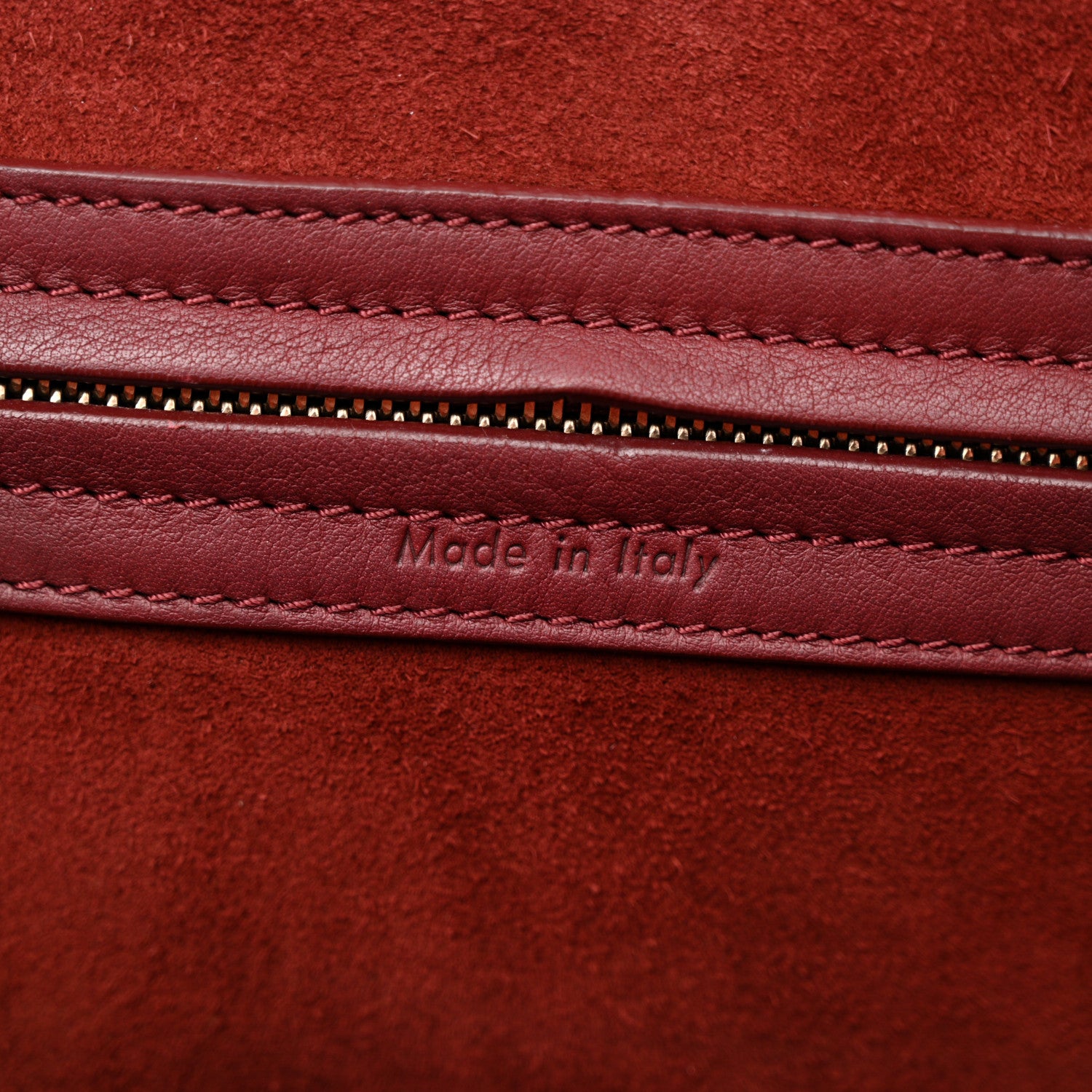 Celine Supple Calfskin Medium Phantom Luggage Burgundy 11 of 11